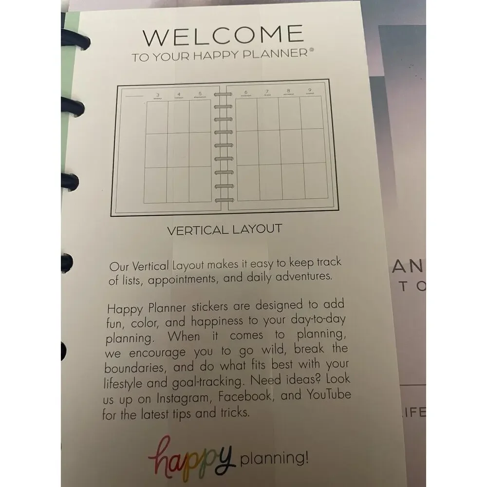Happy Planner Classic 12 Month Vertical “Live Big” Dated 2023